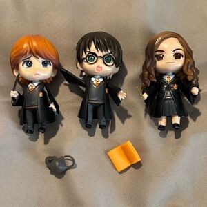 3 Hello! Good Smile Harry Potter Hermione Granger Ron Weasley Vinyl Figurines